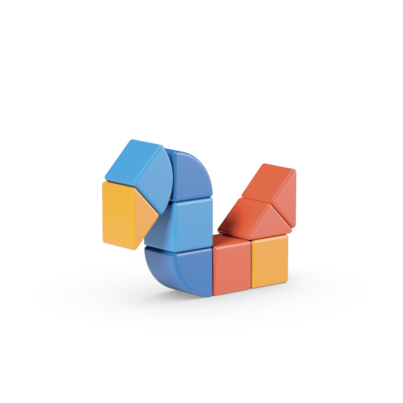 Magnetilised klotsid "Loomad" (9 osa) - Pilt 6