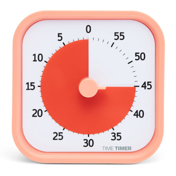 Time Timer MOD Home visuaalne taimer, 60 min (9 × 9 cm, oranž)