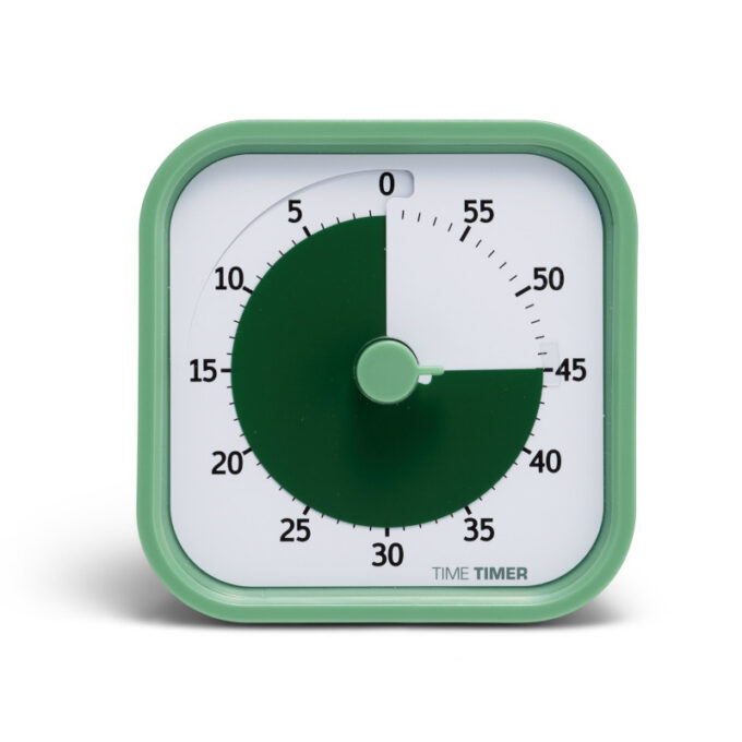 Time Timer MOD Home visuaalne taimer, 60 min (9 × 9 cm, roheline)