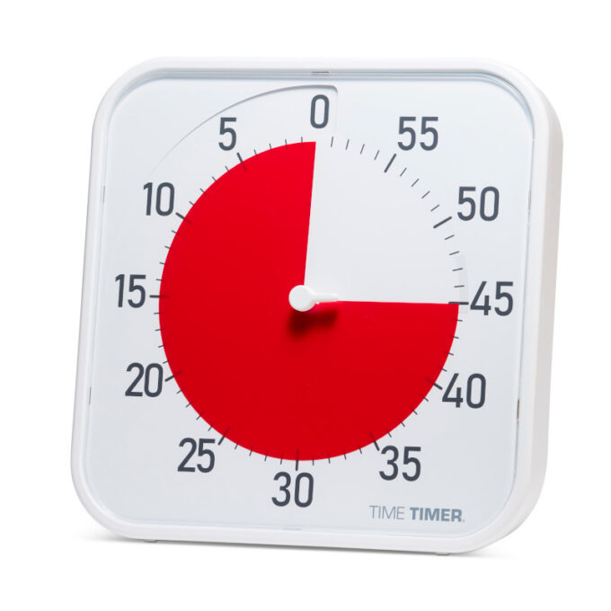 Time Timer Original Large visuaalne taimer, 60 min (30 × 30 cm, valge)