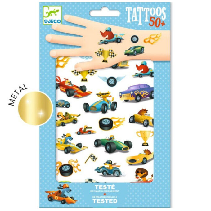 Tätoveeringute komplekt "Kiired autod"