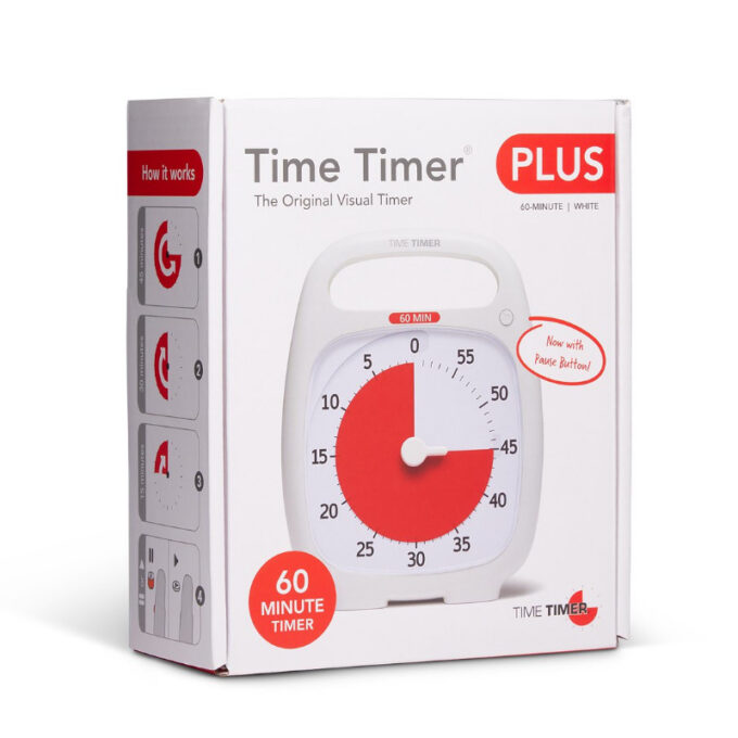 Time Timer PLUS visuaalne taimer, 60 min (valge)