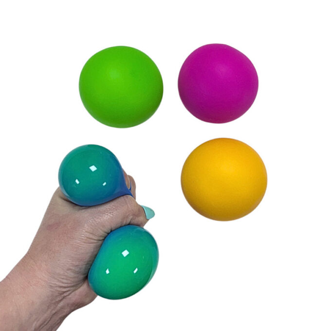 Värvimuutev täidisega stressipall (6,5 cm)